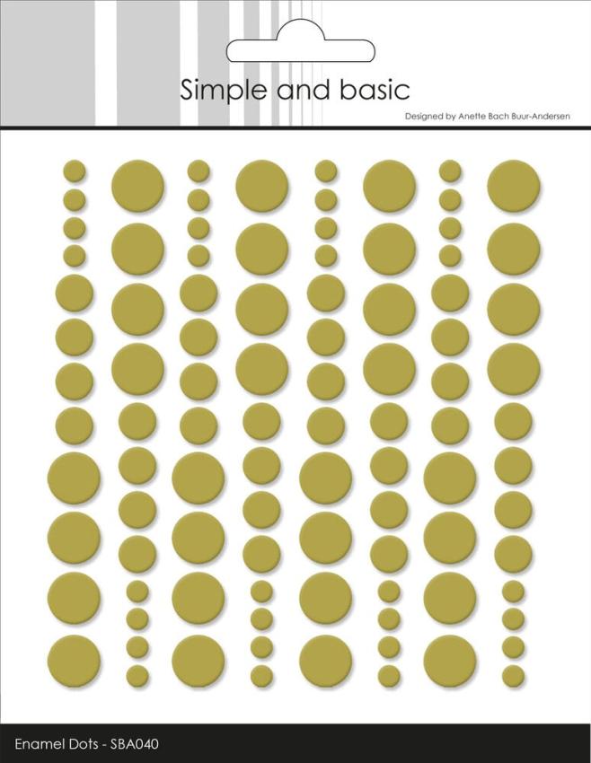 Simple and Basic - Adhesive Enamel Dots "Olive"