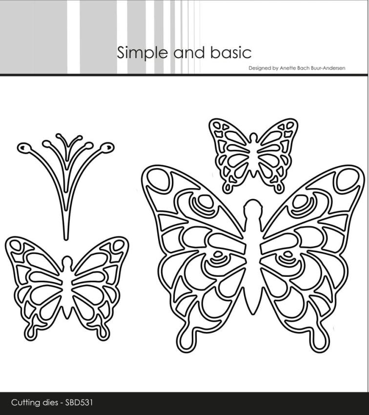 Simple and Basic - Stanzschablone "Simple Butterflies Outline" Dies