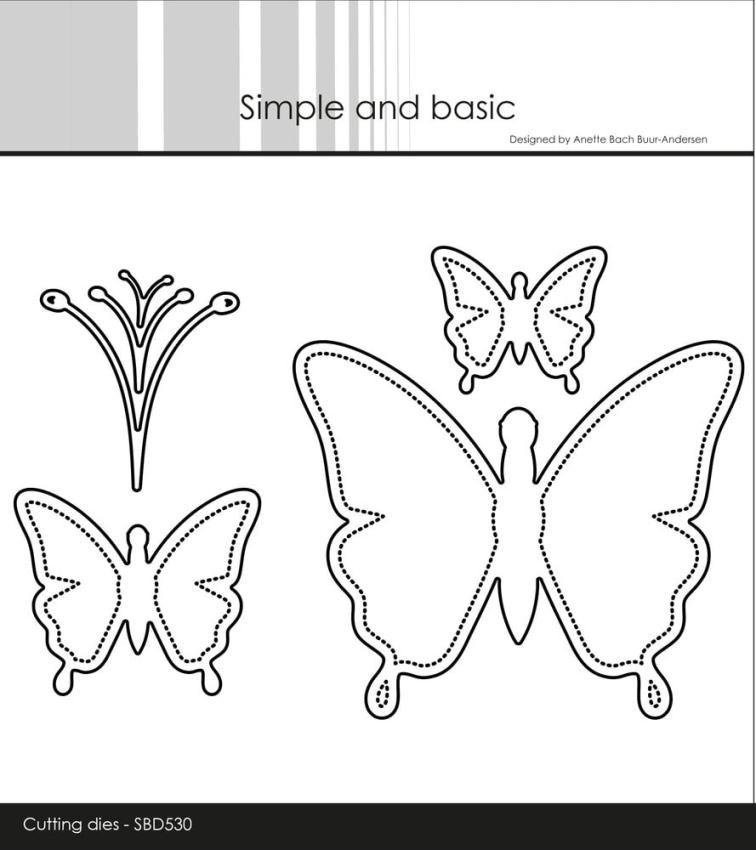 Simple and Basic - Stanzschablone "Simple Butterflies Solid" Dies