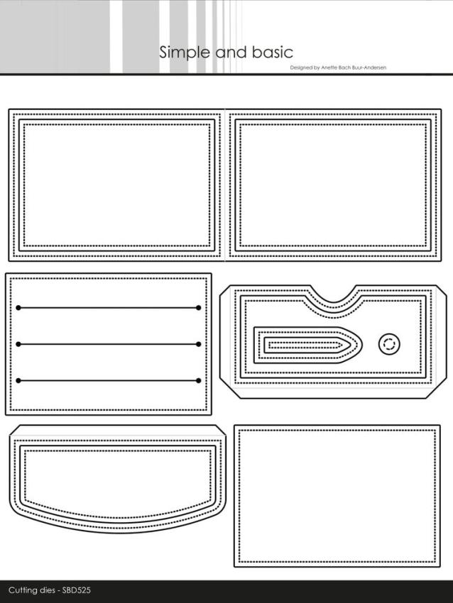 Simple and Basic - Stanzschablone 21x7,4cm "Wallet" Dies