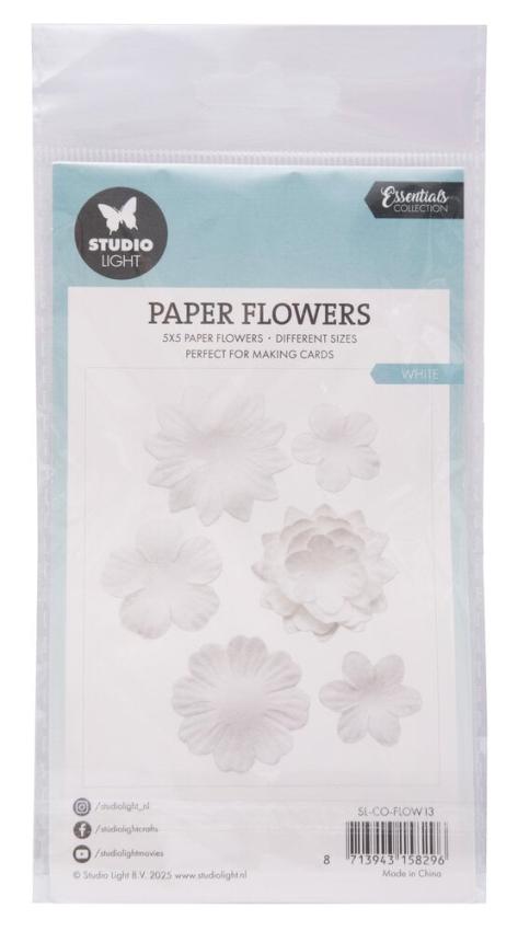 Studio Light - Papier Blumen "White" Paper Flowers