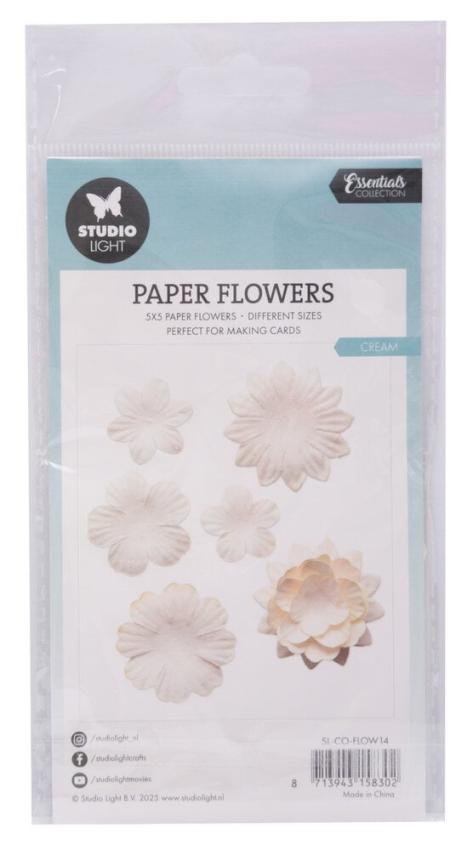 Studio Light - Papier Blumen "Cream" Paper Flowers