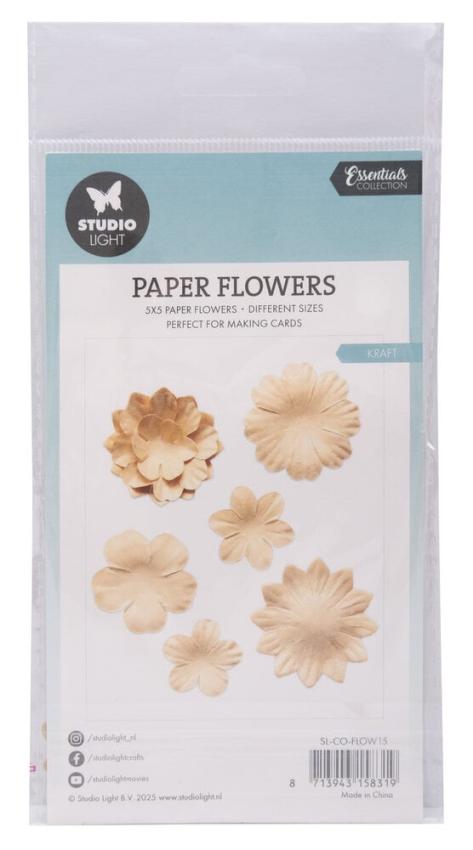 Studio Light - Papier Blumen "Kraft" Paper Flowers