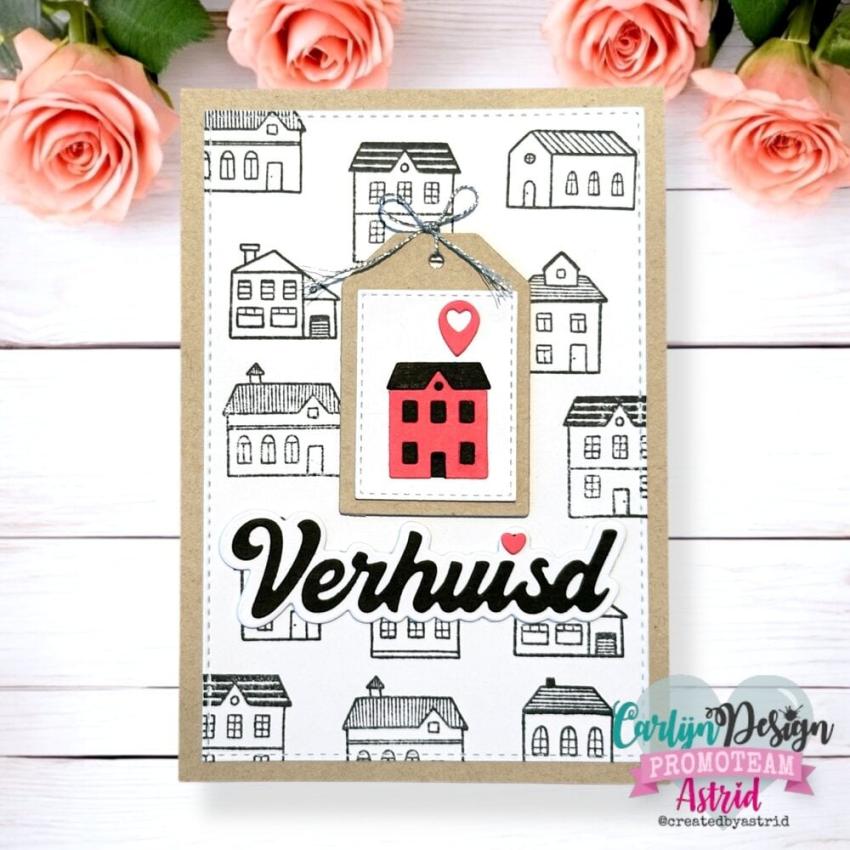 Carlijn Design - Stempelset "Verhuisd 2 " Clear Stamp 