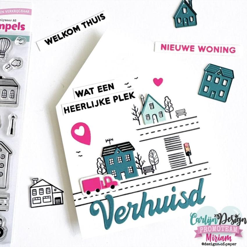 Carlijn Design - Stanzschablone "Verhuisd 2" Dies