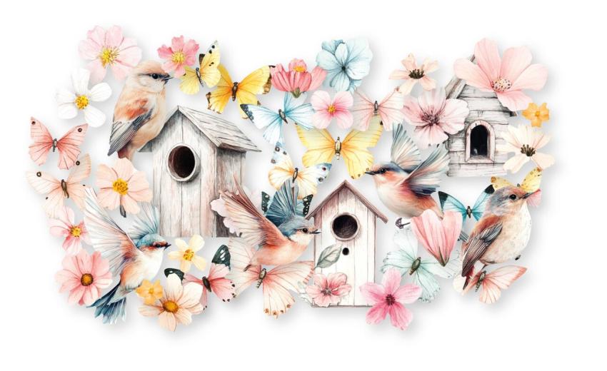 Dutch Doobadoo - Stanzteile "Spring - Fly Away" Die Cuts