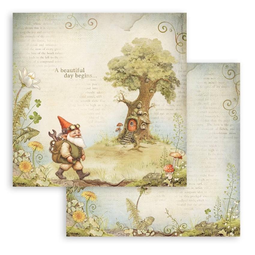 Stamperia - Designpapier "Hidden Grove" Paper Pack 12x12 Inch - 10 Bogen