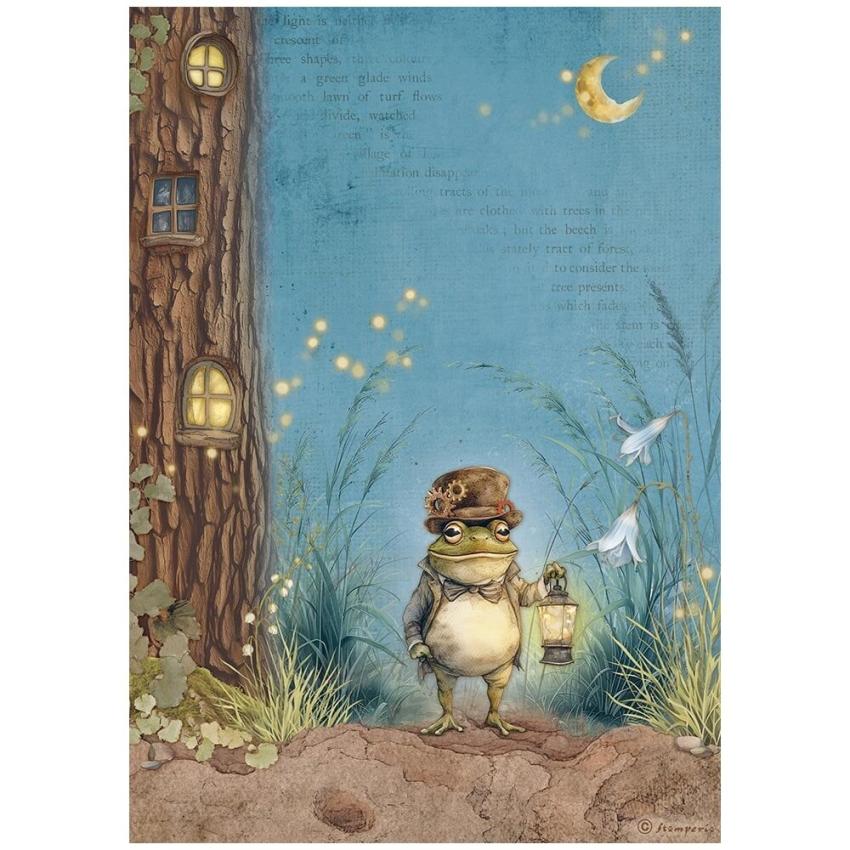 Stamperia - Decopatch Papier "Mr Frog" Decoupage A4 - 6 Bogen  