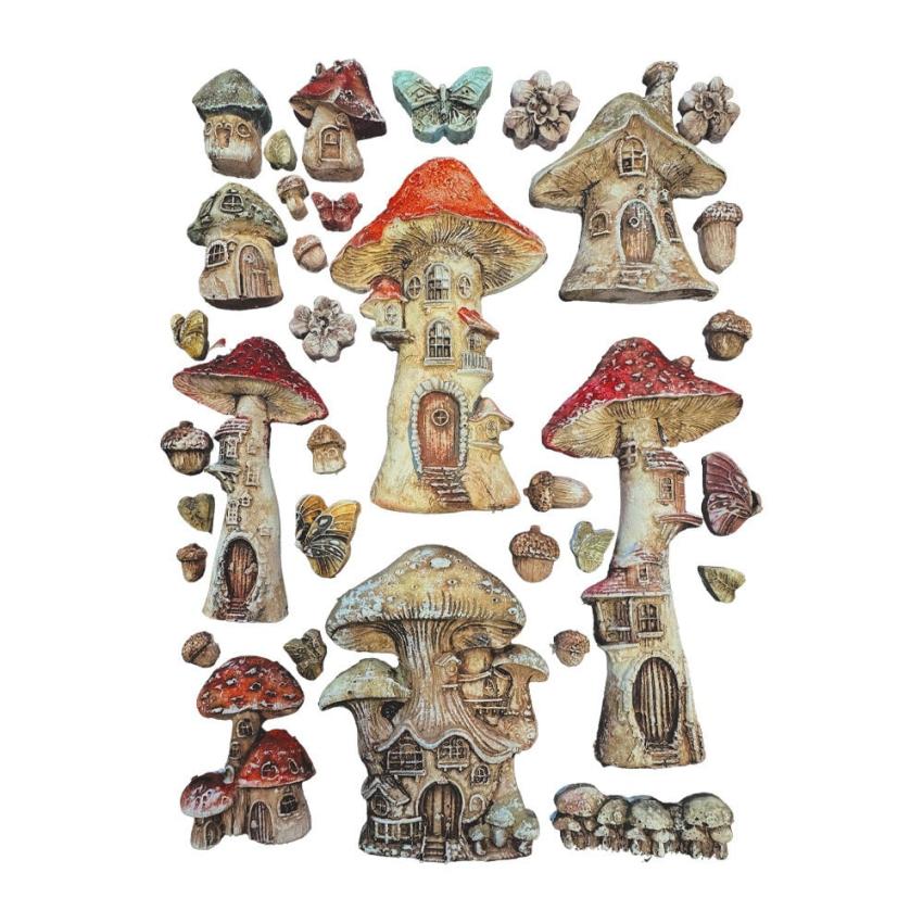 Stamperia - Gießform A5 "Mushroom House" Soft Mould 