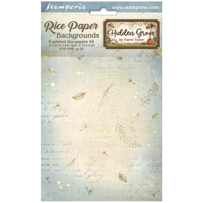 Stamperia - Decopatch Papier "Backgrounds" Decoupage A6 - 8 Bogen  