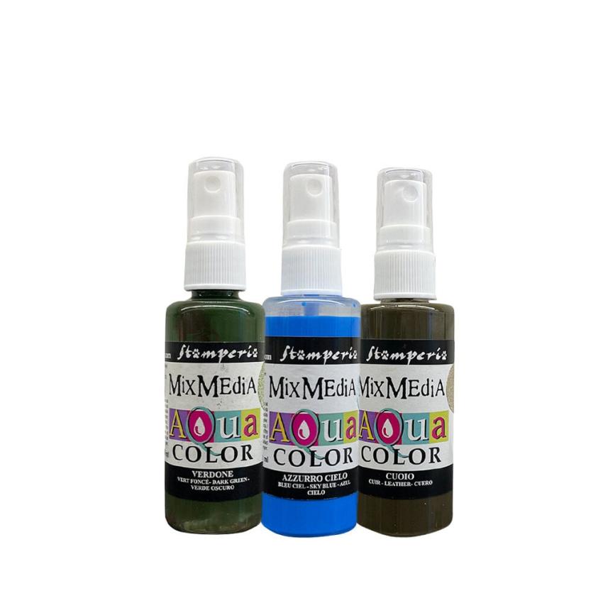 Stamperia - Aquarellfarbe "Hidden Grove" Aquacolor Paint Kit 3x30ml