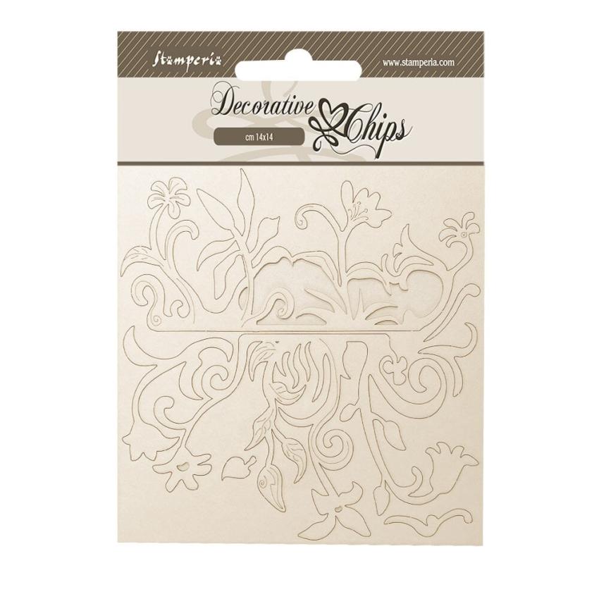 Stamperia - Holzteile 14x14 cm "Pattern" Decorative Chips