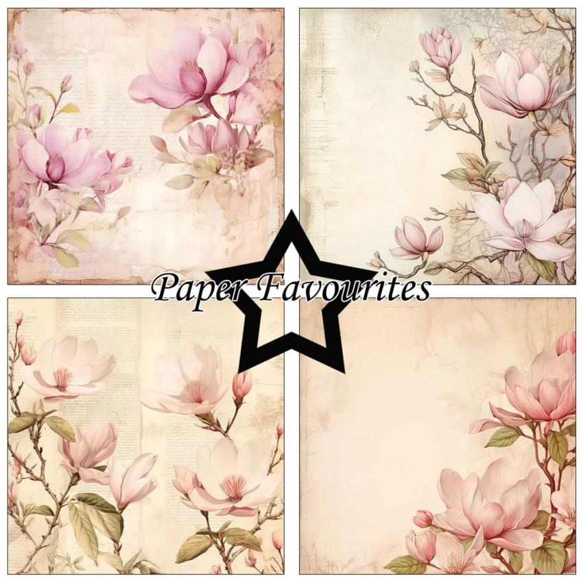 Paper Favourites - Designpapier "Pink Magnolia" Paper Pack 6x6 Inch - 24 Bogen