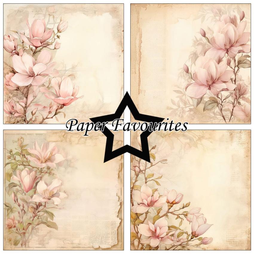 Paper Favourites - Designpapier "Pink Magnolia" Paper Pack 6x6 Inch - 24 Bogen