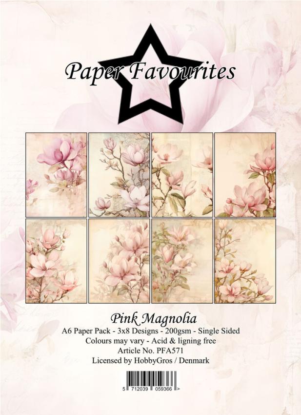 Paper Favourites - Designpapier "Pink Magnolia" Paper Pack A6 - 24 Bogen