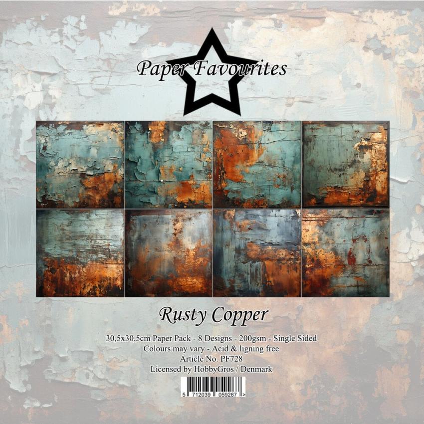 Paper Favourites - Designpapier "Rusty Copper" Paper Pack 12x12 Inch 8 Bogen