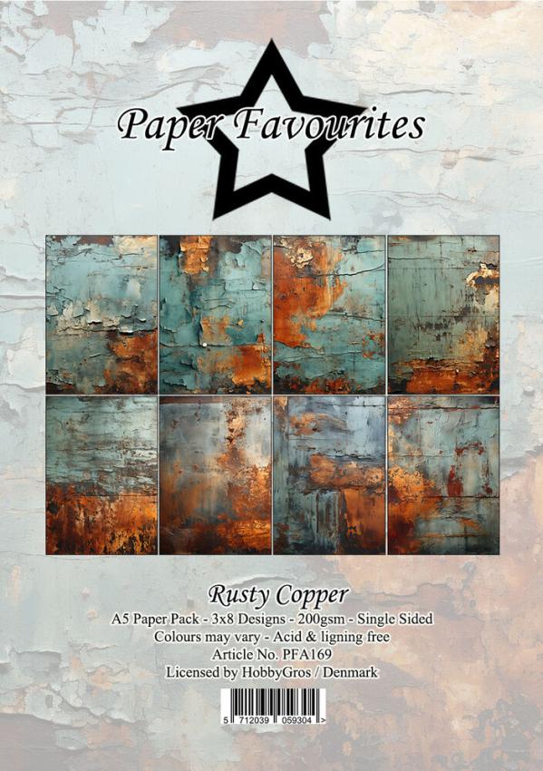 Paper Favourites - Designpapier "Rusty Copper" Paper Pack A5 - 24 Bogen