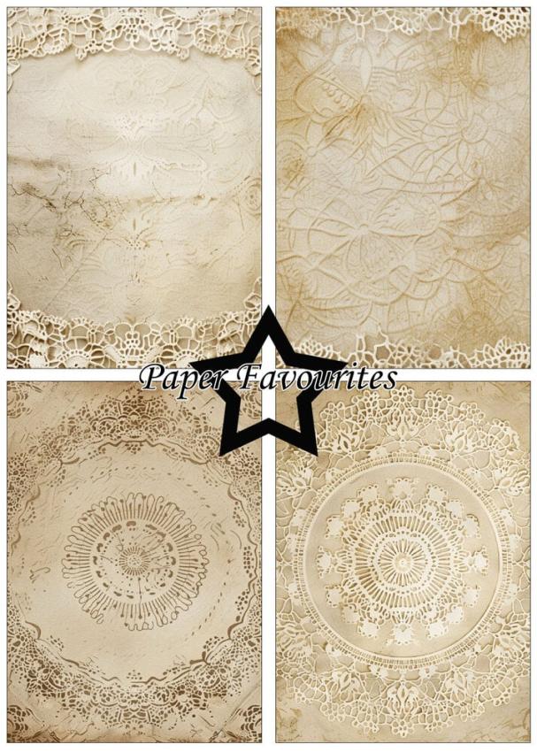 Paper Favourites - Designpapier "Vintage Doily Lace" Paper Pack A5 - 24 Bogen