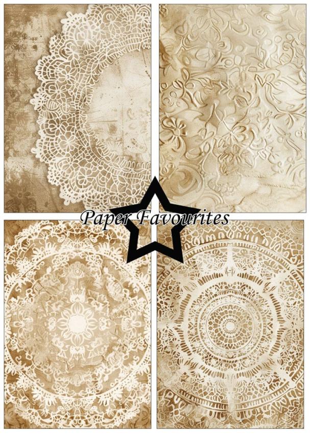 Paper Favourites - Designpapier "Vintage Doily Lace" Paper Pack A5 - 24 Bogen