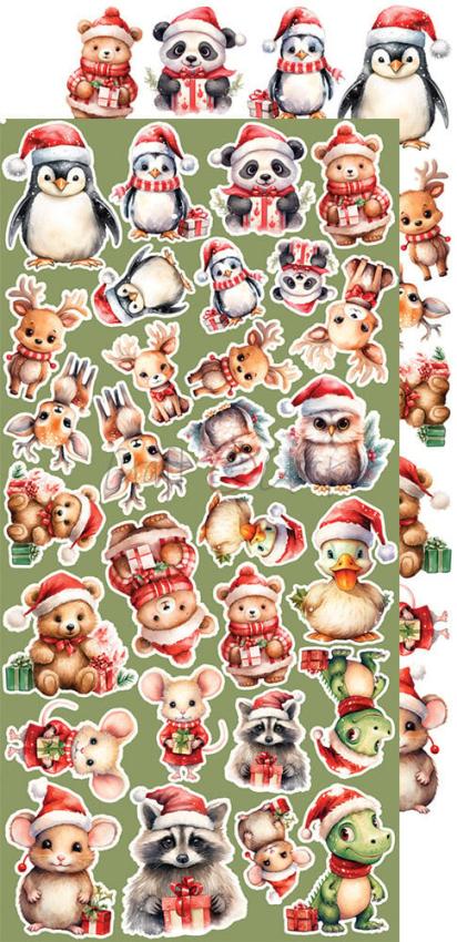 Craft OClock - Ausschneidebogen "Christmas Everywhere" Extra Set Flowers & More - 18 Bogen