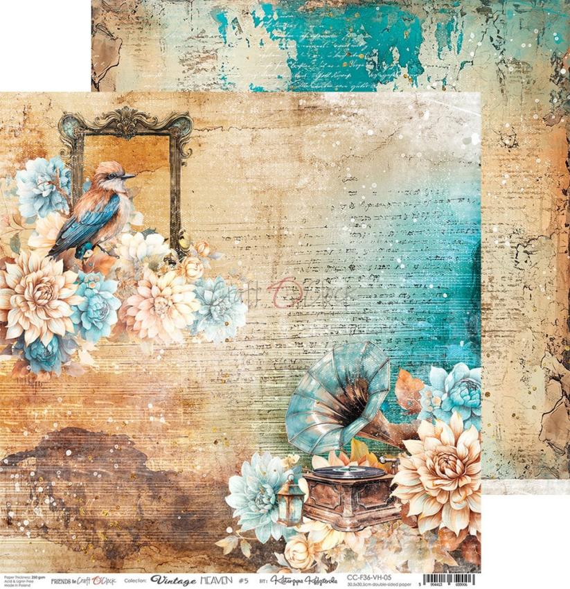 Craft OClock - Designpapier "Vintage Heaven" Paper Pack 12x12 Inch - 6 Bogen