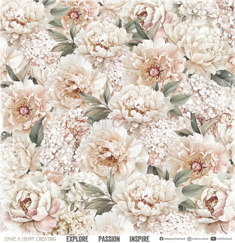 Craft OClock - Designpapier "Rose Emotions" Paper Pack 12x12 Inch - 6 Bogen