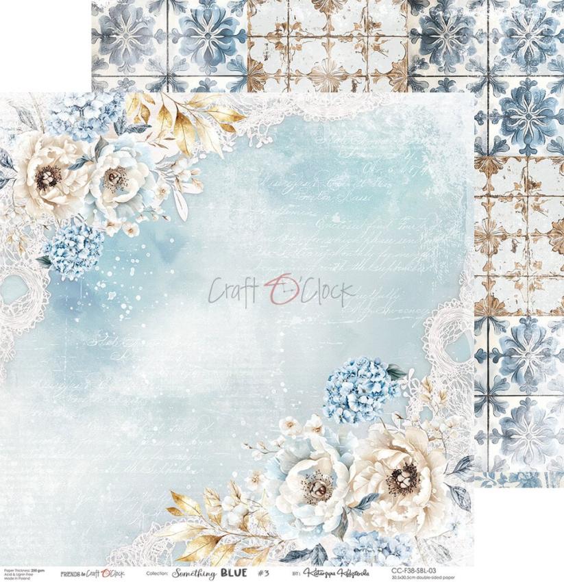 Craft OClock - Designpapier "Something Blue" Paper Pack 12x12 Inch - 6 Bogen