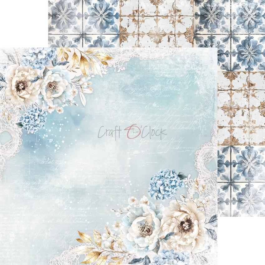 Craft OClock - Designpapier "Something Blue" Paper Pack 8x8 Inch - 24 Bogen