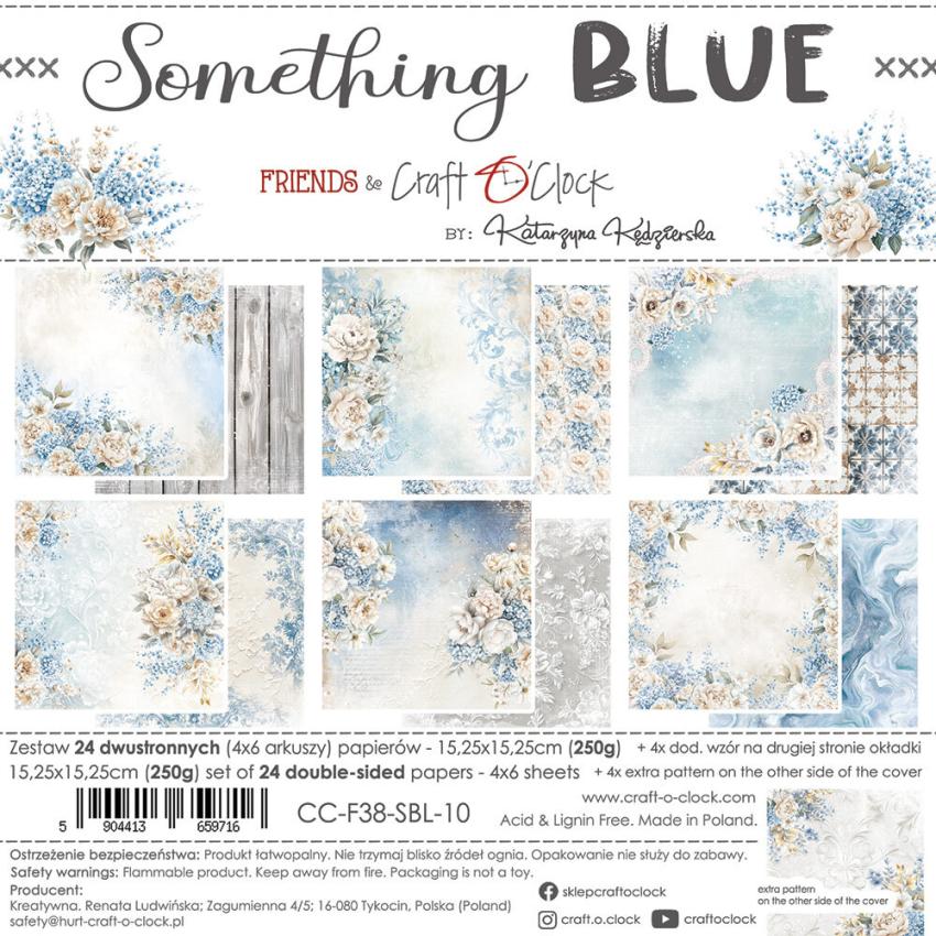 Craft OClock - Designpapier "Something Blue" Paper Pack 6x6 Inch - 24 Bogen