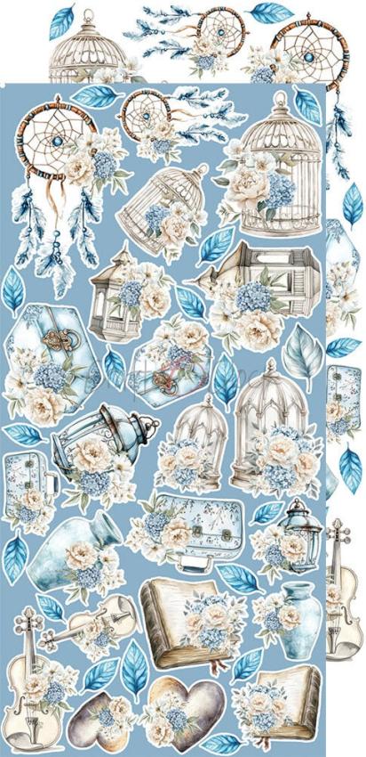 Craft OClock - Ausschneidebogen "Something Blue" Extra Set Flowers & More - 18 Bogen