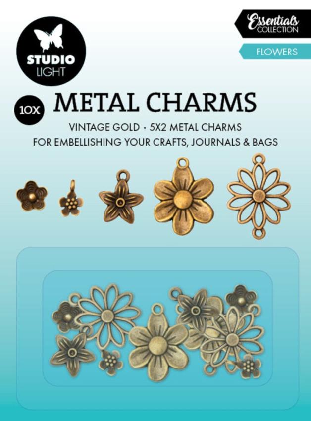 Studio Light - Metallanhänger "Flowers" Metal Charms 