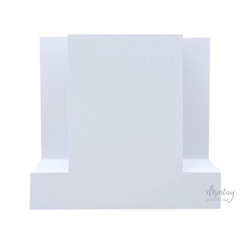 Mintay Papers - Kartenbasis "Panel" Card Base White 14x15cm - 5 Stück