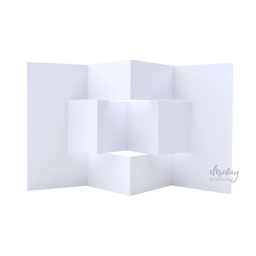 Mintay Papers - Kartenbasis "Screen" Card Base White 15x25cm - 5 Stück