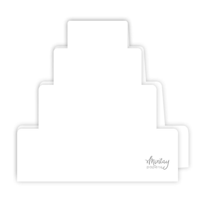 Mintay Papers - Kartenbasis "Birthday Cake" Card Base White 15x15cm - 5 Stück