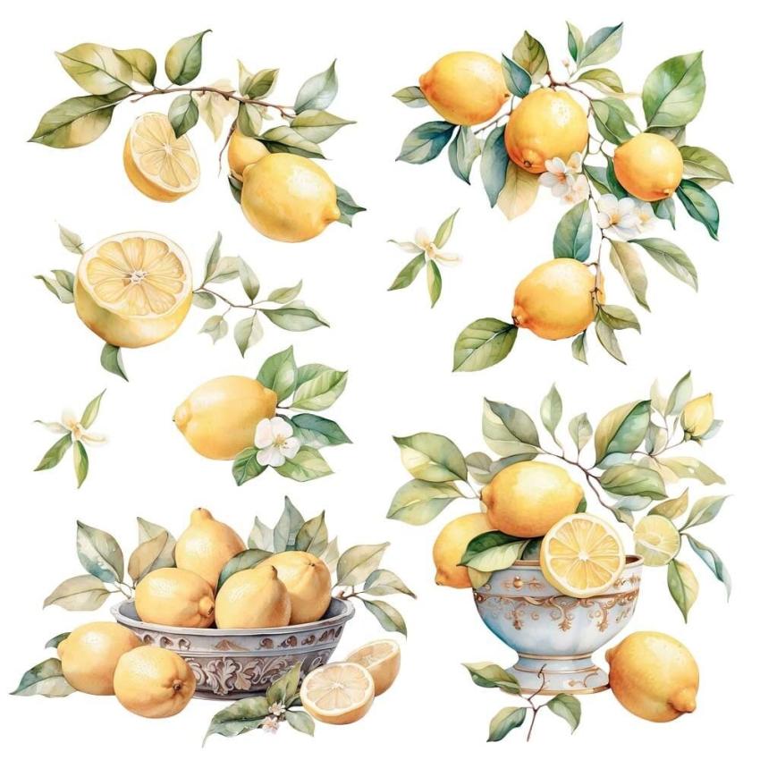 Papers For you - Transfer Aufkleber "Lemon" Decor Transfers 12x12 Inch