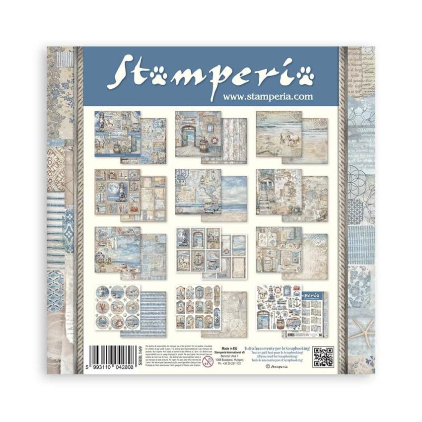 Stamperia - Designpapier "Silent Sea" Paper Pack 12x12 Inch - 10 Bogen