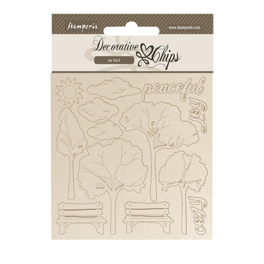 Stamperia - Holzteile "Silent Sea Village Kit" MDF Crafty Shapes Blanks & Decorative Chips