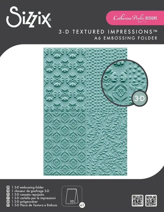Sizzix - 3D Prägefolder "Posh Patterns" Embossing Folder Design by Catherine Pooler