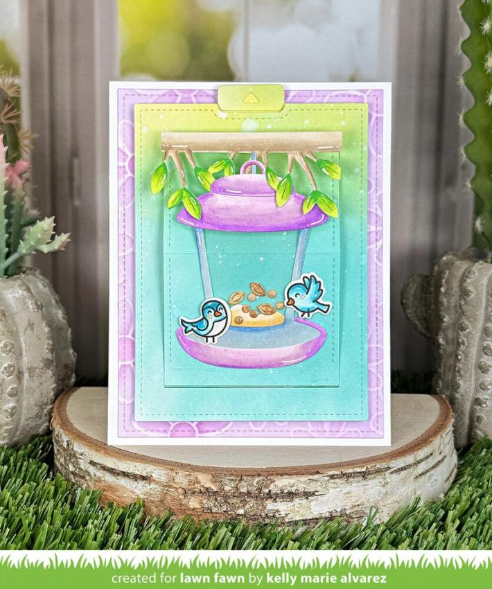 Lawn Fawn - Stempelset "Backyard Bird Feeder" Clear Stamp