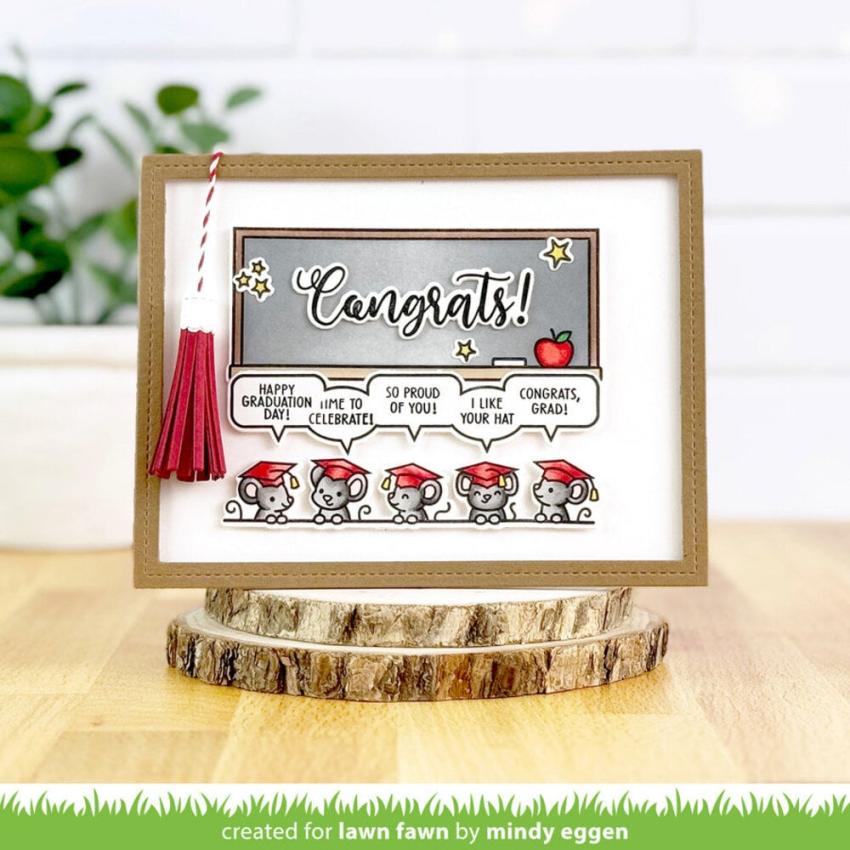 Lawn Fawn - Stempelset "Simply Celebrate Graduation" Clear Stamp