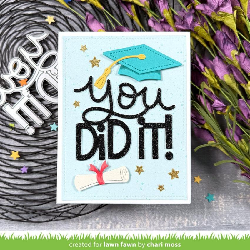 Lawn Fawn - Stanzschablone "Woodland Critter Huggers Graduation" Add-on Die
