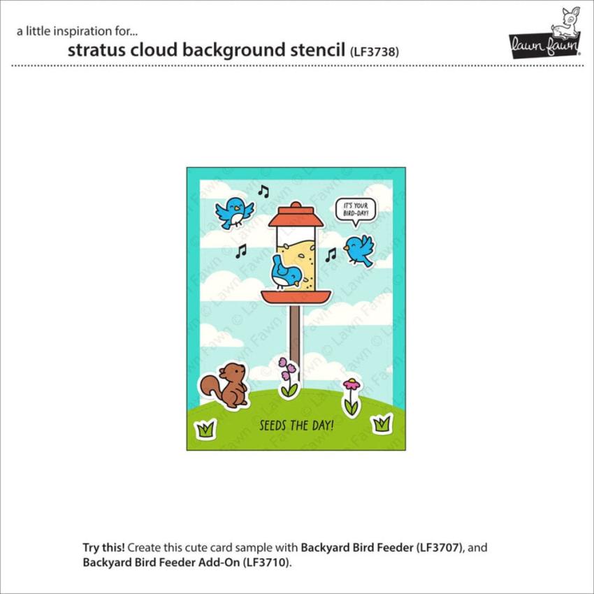 Lawn Fawn - Schablone "Stratus Cloud" Stencil