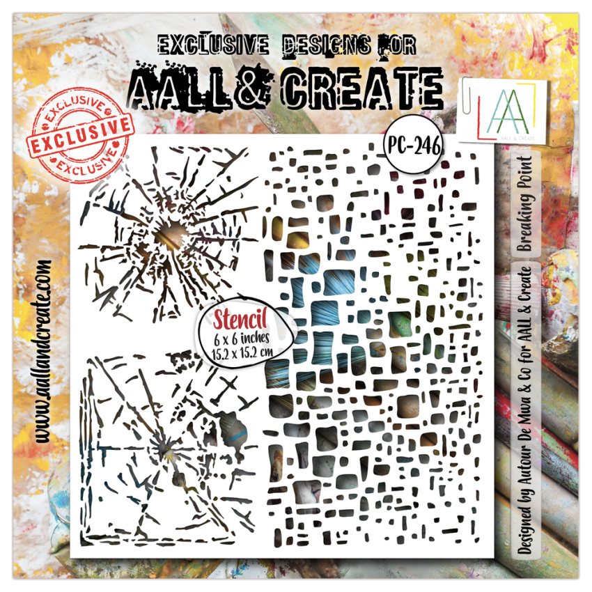 AALL and Create - Schablone 6x6 Inch "Breaking Point "Stencil