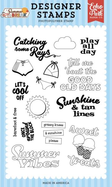 Echo Park - Stempelset "Catching Some Rays" Clear Stamps