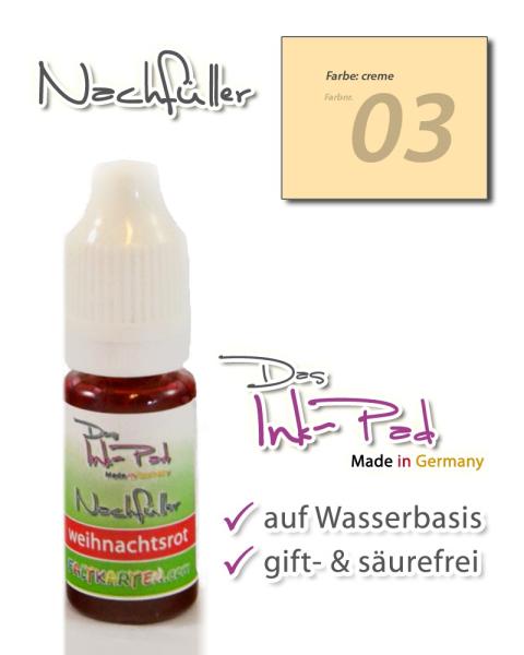 Nachfüller 10ml in creme für Das Ink-Pad - Stempelkissen