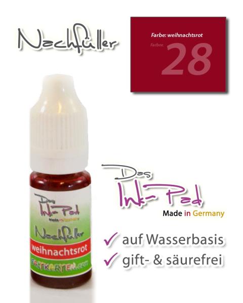 Nachfüller 10ml in weihnachtsrot für Das Ink-Pad - Stempelkissen