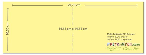 Doppelkarte - Faltkarte 210g/m² DIN A6 quer in struktur karibikblau