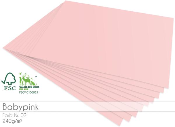 Scrapbooking-/ Bastelpapier 240g/m² DIN A3 in babypink