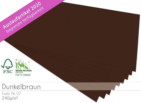 Cardstock "Premium" - Bastelpapier 220g/m² DIN A4 in dunkelbraun