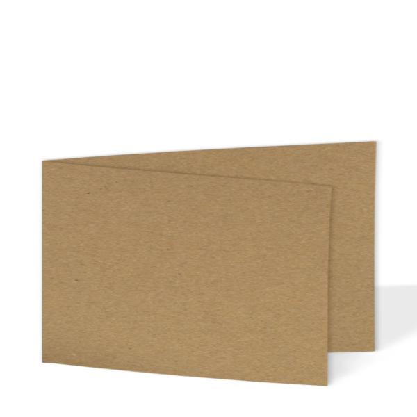 Doppelkarte - Faltkarte 220g/m² DIN A6 quer in kraft braun